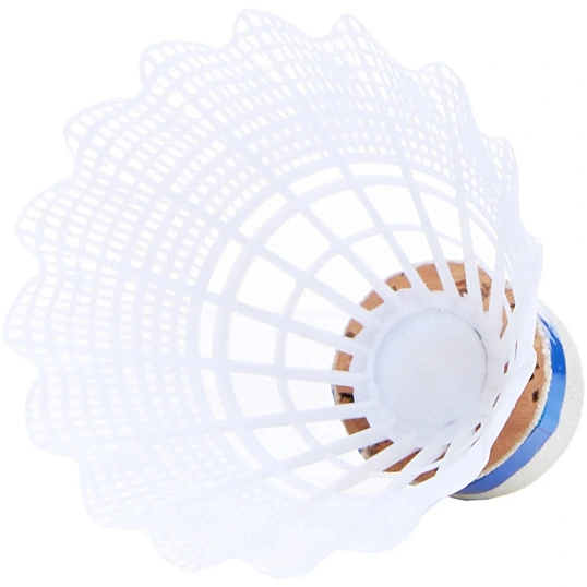 Воланы для бадминтона TORRES 250(нейл/проб)/уп.6шт.белый/сред.скор./BD23109