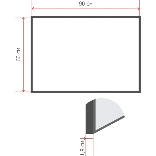 Доска Софтборд текст.60х90 Комус серый агат