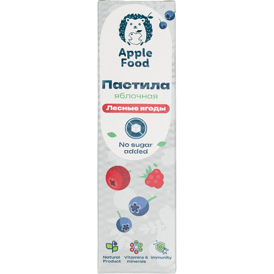 Пастила Apple Food слив_барб_гр_абр_клуб_лес.яг_виш_ябл (960г) 40гx24шт/уп