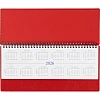 Планинг датированный 2026, красный, 303х150 мм, 120стр, Agenda