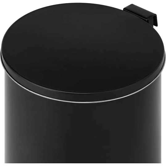 Ведро мусорное с педалью круглое 10 л черное, 200 ммx 310 мм