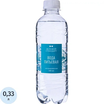 Вода питьевая Деловой Стандарт негаз пэт 0,33л, 1984282