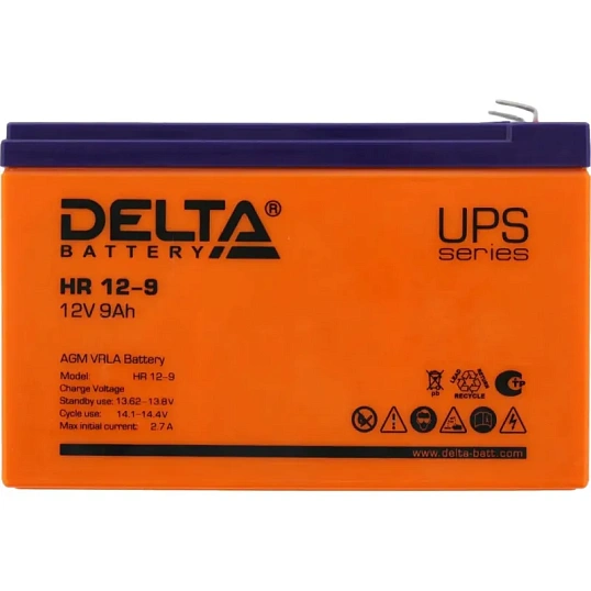 Батарея для ИБП Delta HR 12-9 12В/9, F2 (151x65x94мм)