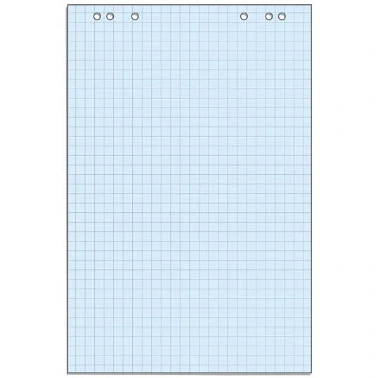 Бумага для флипчартов голубая пастель клетка 68.0х98.0 20 лист.80гр.