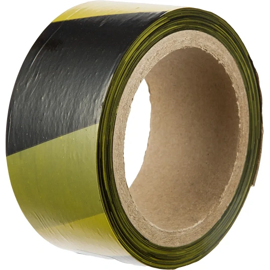 Лента оградительная желто-черная 50мм х250м, 6шт/уп