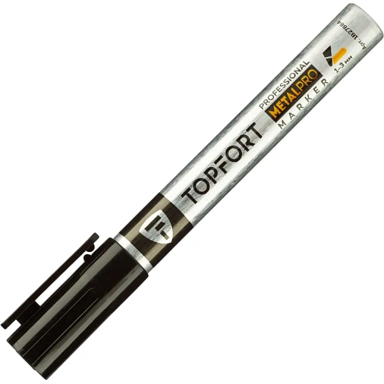 Маркер для металла TOPFORT MetalPro 1-3 мм черный