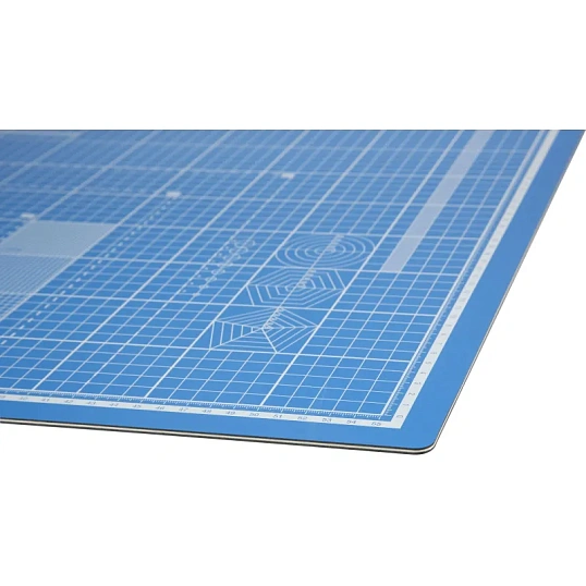 Коврик для резки TOPFORT 5ти-слойный А2 (60х45см),2х-сторонний,синий