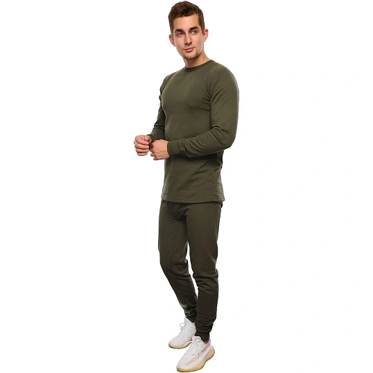 Белье нательное муж трикотаж зимнее с начесом цв.хаки (р.52-54) р. 170-176