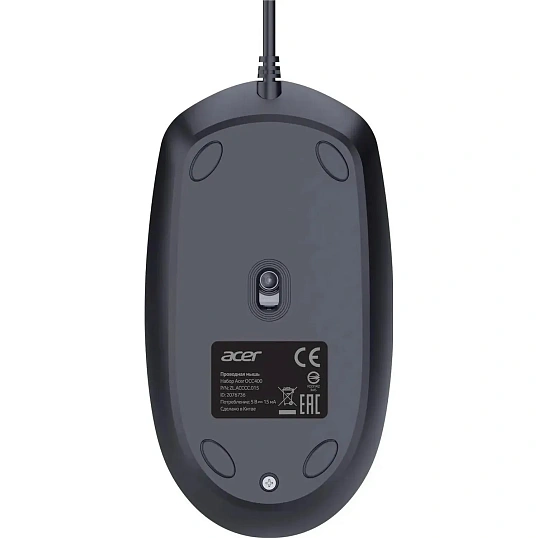 Набор клавиатура+мышь Acer OCC400,черный USB (ZL.ACCCC.015)
