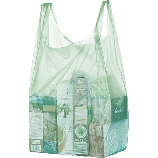 Пакет-майка ПНД 35+20х65 15мкм 100шт./уп. цветн.