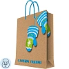 Пакет из крафт-бумаги, для сувенирной продукции 150 г/м2 18x23x10см 93575FE