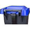 Контейнер-бак мусорный IDEA 60л с педалью на колесах синяя крышка