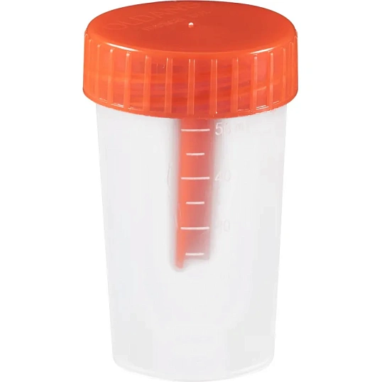 Контейнер д/сбора биопроб 60 мл стерил, 750 шт/уп ОЛДАНС