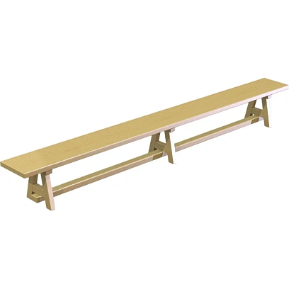 Скамья гимнастическая 3000 мм. (3 деревянные ножки), SP3Д 3000