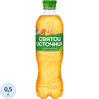 Вода питьевая Святой Источни Вода+Сок со вкусом манго-маракуйя газ 0,5л