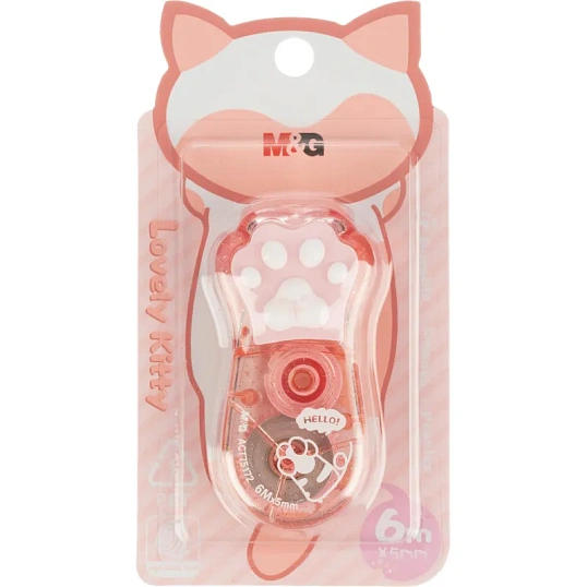 Корректирующая лента M&G 5ммx6м,корп из полистирола,цв в асс,блист ACT75172