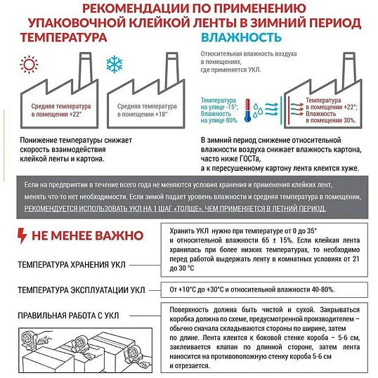 Клейкая лента упаковочная 48мм х 66м, прозрачная, 50мкм, 72шт/уп