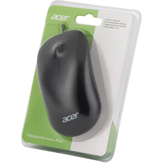 Мышь компьютерная Acer OMW122 black (1200dpi) USB(ZL.MCEEE.00V)