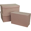 Набор подар. коробок 3в1 КРАФТ бумага  350х250х150, Д10103П.295