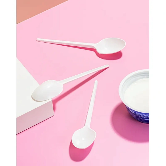 Ложка одноразовая столовая  165мм, белая, КОМУС ПС 100шт/уп