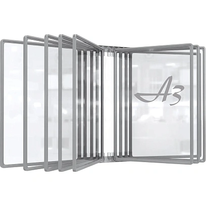 Демосистема настенная Promega office 10 панелей А3, пластик