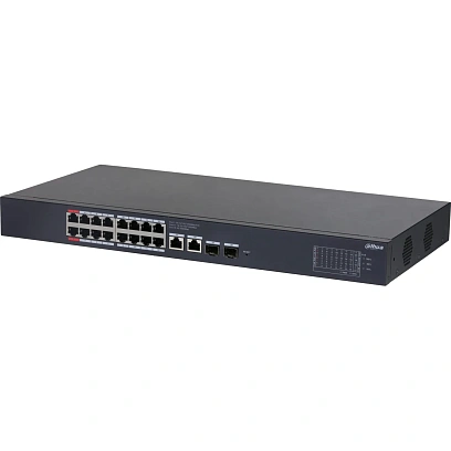 Коммутатор Dahua DH-CS4220-16GT-240,16PoE,(1000BASE-T/SFP),265W,управ