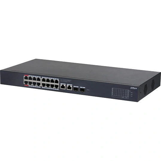 Коммутатор Dahua DH-CS4220-16GT-240,16PoE,(1000BASE-T/SFP),265W,управ