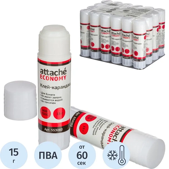 Клей-карандаш 15г Attache Economy