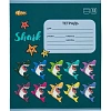 Тетрадь школьная А5 12л №1School Shark линия,скреп, ВД-лак,10шт/уп, в асс