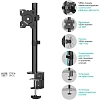 Кронштейн настольный для одного монитора ONKRON D101E, 13-34, черный