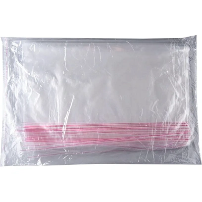 Пакет фасовочный ПП 60х70+5см с клеевым клапаном 30 мкм 100 шт/уп