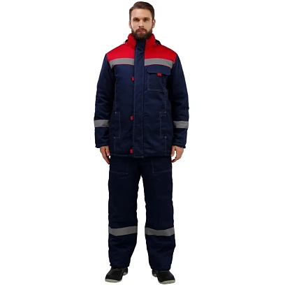 Костюм рабочий зимний муж з31-КПК син/красн (р.60-62) 170-176 (Арсенал-СП)