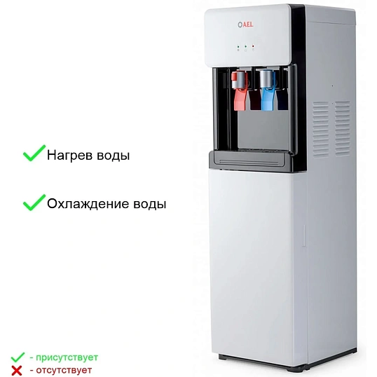 Кулер для воды AEL LC-850а white напольный, компресс. охл, нижняя загрузка