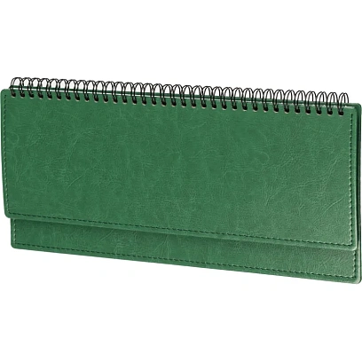 Планинг датированный 2026, зеленый,  303х150 мм, 120стр, Agenda