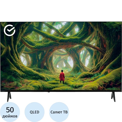 Телевизор Sber SDX-50U5500DBB, QLED, UHD