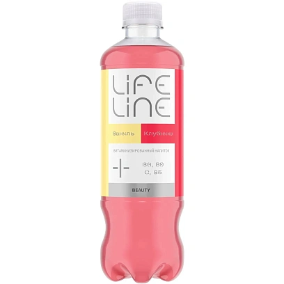Напиток витаминизир LifeLine Beauty со вкусом клубники и ванили негаз 0,5л