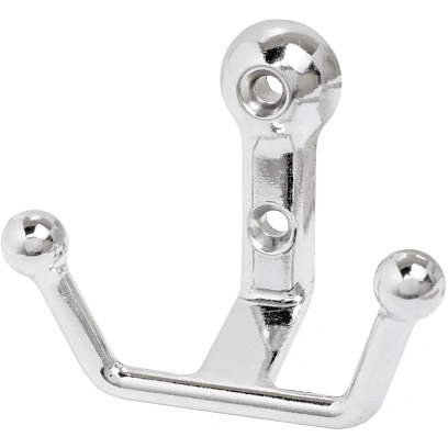 Вешалка настенная УЗК_Крючок двухрожковый StahlBuro 308 CP (16130) хром