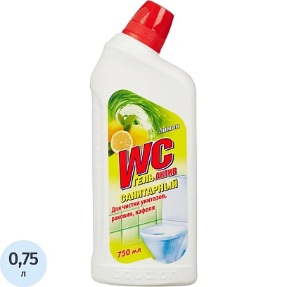 Средство для сантехники САНИТАРНЫЙ Актив гель Лимон 750мл