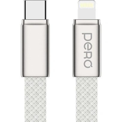 Кабель PERO DC18 ULTIMATE USB-С to LIGHTNING, 27W, 3A, 1.5m, Silver