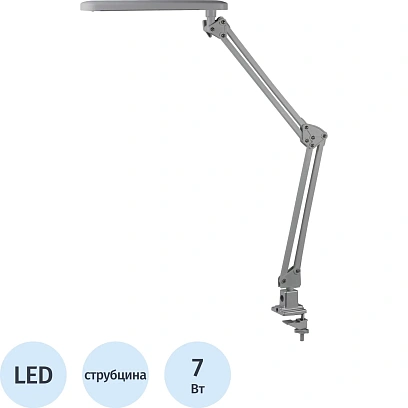 Светильник Эра NLED-441-7W-S, серебро