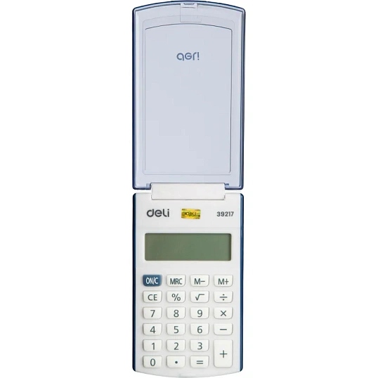 Калькулятор карманный Deli E39217, 8-р, батар., 102x61мм, синий