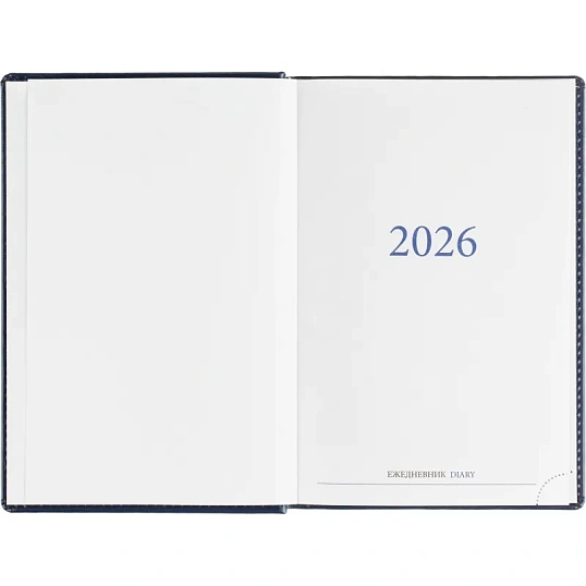 Ежедневник датированный 2026, синий, А5, 148x218 мм, 352 стр,АТТАСНЕ Agenda