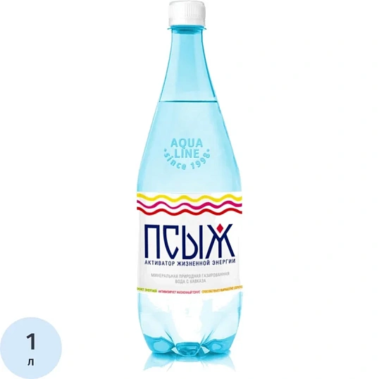 Вода минеральная Псыж лечебно-столовая газированная 1л пэт