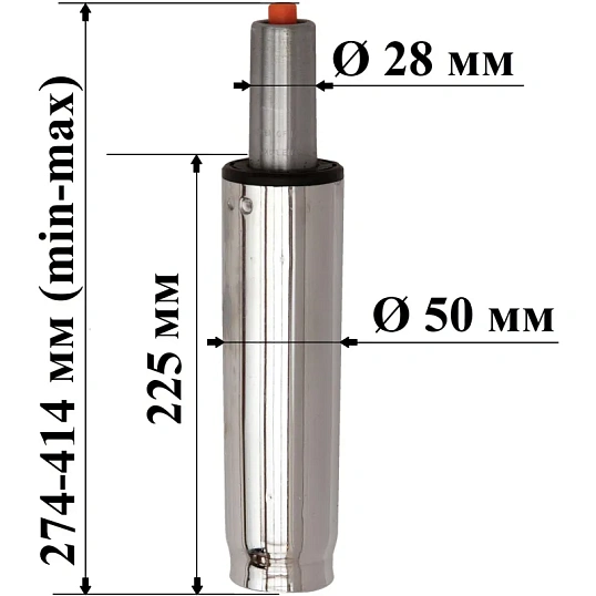 Газлифт для кресла BSL_EChair 140 хром, 2 класс