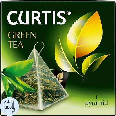 Чай Curtis Green Tea зеленый среднелистовой, 300 пирамидок/уп