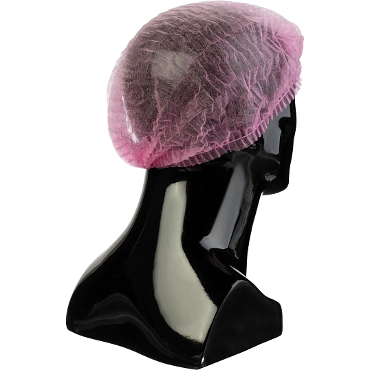 Шапочка Шарлотта неткан. розовая, пл 12г 48 см Комус, 100шт/уп