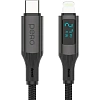 Кабель PERO DC14 ULTIMATE PD Type-C to Lightning, с дисплеем,27W,1.2m,Black