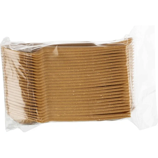 Ложка одноразовая 168мм,золотисто-охрист.до коричн;древесное волокно,50шт/у