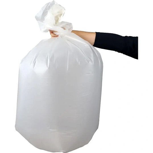 Мешки для мусора ПВД 120л 40мкм 15шт/рул прозрачные 70 x 110 см