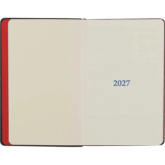 Ежедневник датированный 2027 ИМИДЖ Attache А5,168л,138x213мм,иск.кожа,красн